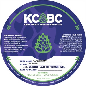 Kings County Brewers Collective Taco Friday March 2022