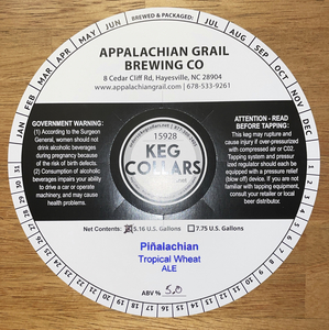 Appalachian Grail Brewing Co PiÑalachian Tropical Wheat Ale March 2022