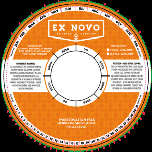 Ex Novo Brewing Company Preservation Pils