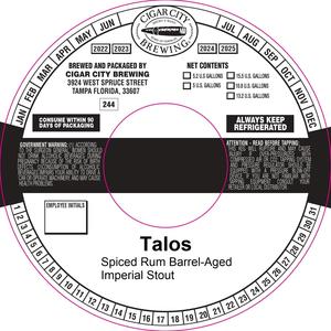 Cigar City Brewing Talos March 2022