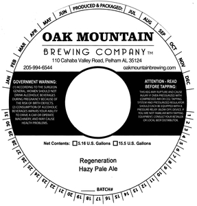 Oak Mountain Brewing Company Regeneration Hazy Pale Ale