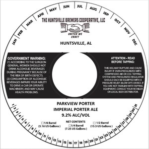 Parkview Porter Imperial Porter March 2022