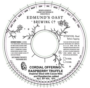 Edmund's Oast Brewing Co. Cordial Offering: Raspberry Truffle