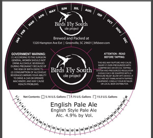 Birds Fly South Ale Project English Pale Ale