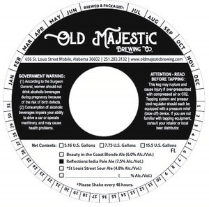 Old Majestic Brewing Company Reflections India Pale Ale
