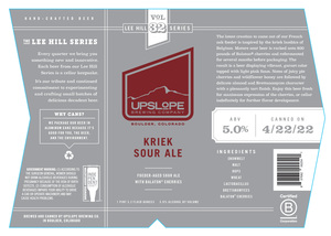 Upslope Brewing Company Kriek Sour Ale