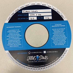 First State Brewing Company Euphoric Waves March 2022