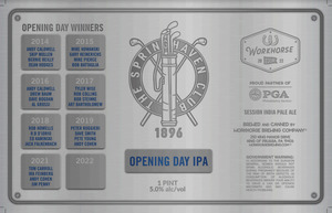 Workhorse Brewing Company Opening Day IPA March 2022