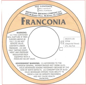Franconia Brewing Company Petty In Pink