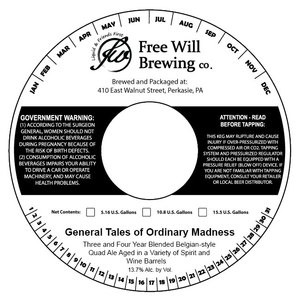 Free Will Brewing Co. General Tales Of Ordinary Madness