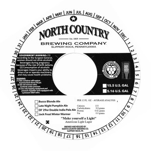 North Country Brewing Company "make Yourself A Light"
