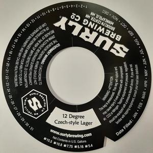 12 Degree Czech-style Lager March 2022