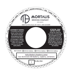 Mortalis Brewing Company Hydra Blueberry Raspberry Lemon