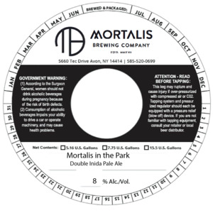 Mortalis Brewing Company Mortalis In The Park
