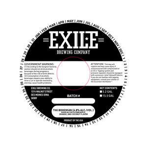 Exile Brewing Company Tiki Bohemian