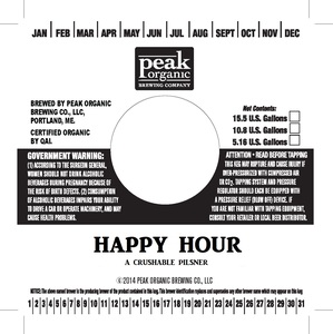 Peak Organic Brewing Co. Happy Hour March 2022