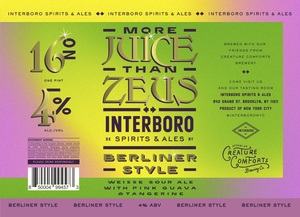 Interboro Spirits & Ales More Juice Than Zeus April 2022