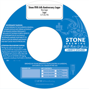 Stone Rva 6th Anniversary Lager 