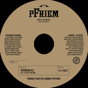 Pfriem Family Brewers Hefeweizen