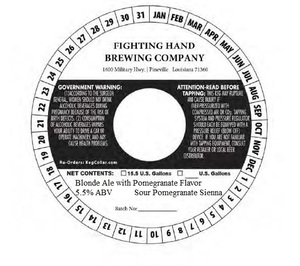 Fighting Hand Brewing Company Sour Pomegranate Sienna