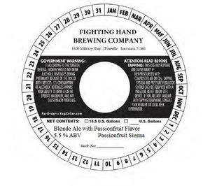 Fighting Hand Brewing Company Passionfruit Sienna