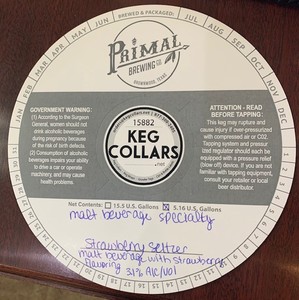 Primal Brewing Co Strawberry Seltzer