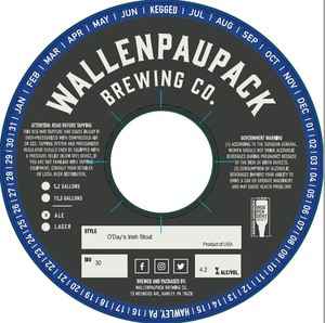 Wallenpaupack Brewing Co. O'day's Irish Stout