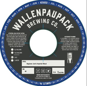 Wallenpaupack Brewing Co. Saginaw Joe's Imperial Stout March 2022