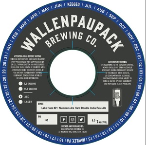 Wallenpaupack Brewing Co. Lake Haze #21: Numbers Are Hard Double India Pale Ale
