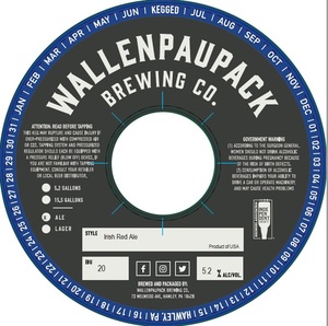 Wallenpaupack Brewing Co. Irish Red Ale March 2022