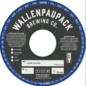 Wallenpaupack Brewing Co. English Dark Mild March 2022