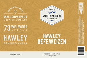 Wallenpaupack Brewing Co. Hawley Hefeweizen March 2022