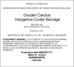 Gouden Carolus Indulgence CuvÉe Sauvage
