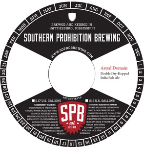 Southern Prohibition Brewing Astral Domain March 2022