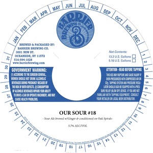 Barrier Brewing Co Our Sour #18