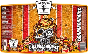 Drekker Brewing Company Mango Strawberry Pineapple Coconut Braaaaaaaains Double Fruit Smoothie Sour