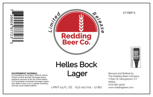 Redding Beer Company Helles Bock Lager