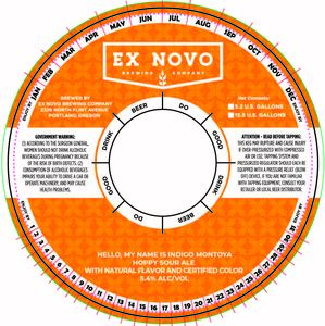 Ex Novo Brewing Company Hello, My Name Is Indigo Montoya