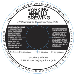 Barking Armadillo Brewing Juicy Lucy Pale Ale March 2022
