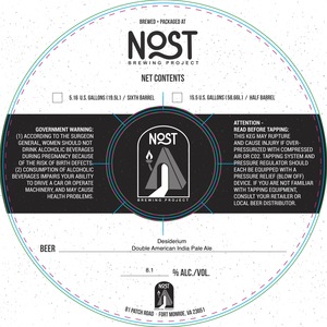 Nost Brewing Project Desiderium