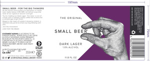 Small Beer Dark Lager April 2022