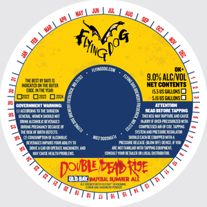 Flying Dog Brewery Double Dead Rise Old Bay Imperial Summer Ale April 2022