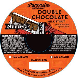 Lancaster Brewing Co. Nitro Double Chocolate Milk Stout April 2022