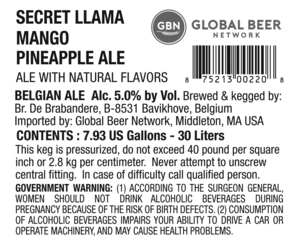 Secret Llama Mango Pineapple Ale