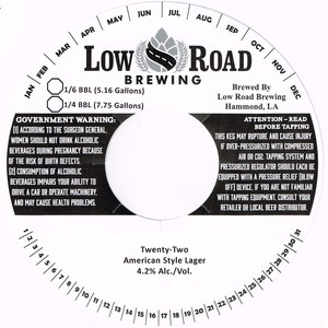 Low Road Brewing Twenty-two