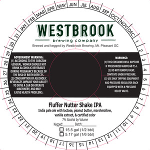 Westbrook Brewing Company Fluffer Nutter Shake IPA
