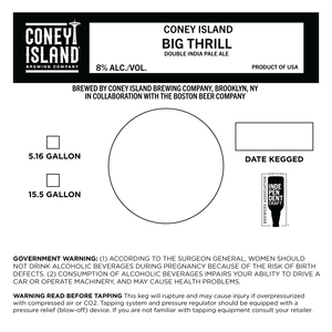 Coney Island Brewing Company Big Thrill April 2022