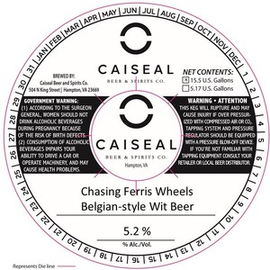 Caiseal Beer & Spirits Co. Chasing Ferris Wheels Belgian-style Wit Beer