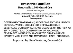 Brasserie Cantillon Bruocsella 1900 Grand Cru