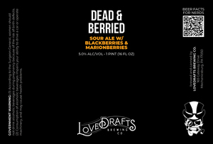 Lovedraft's Brewing Co Dead And Berried Sour Ale W/blackberries & Marionberries